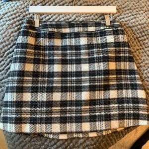 Abercrombie & Fitch plaid wool mini skirt